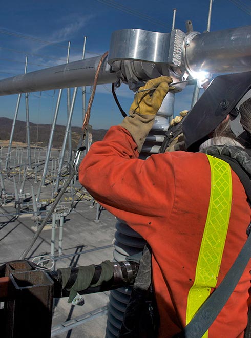 welding electrical substation